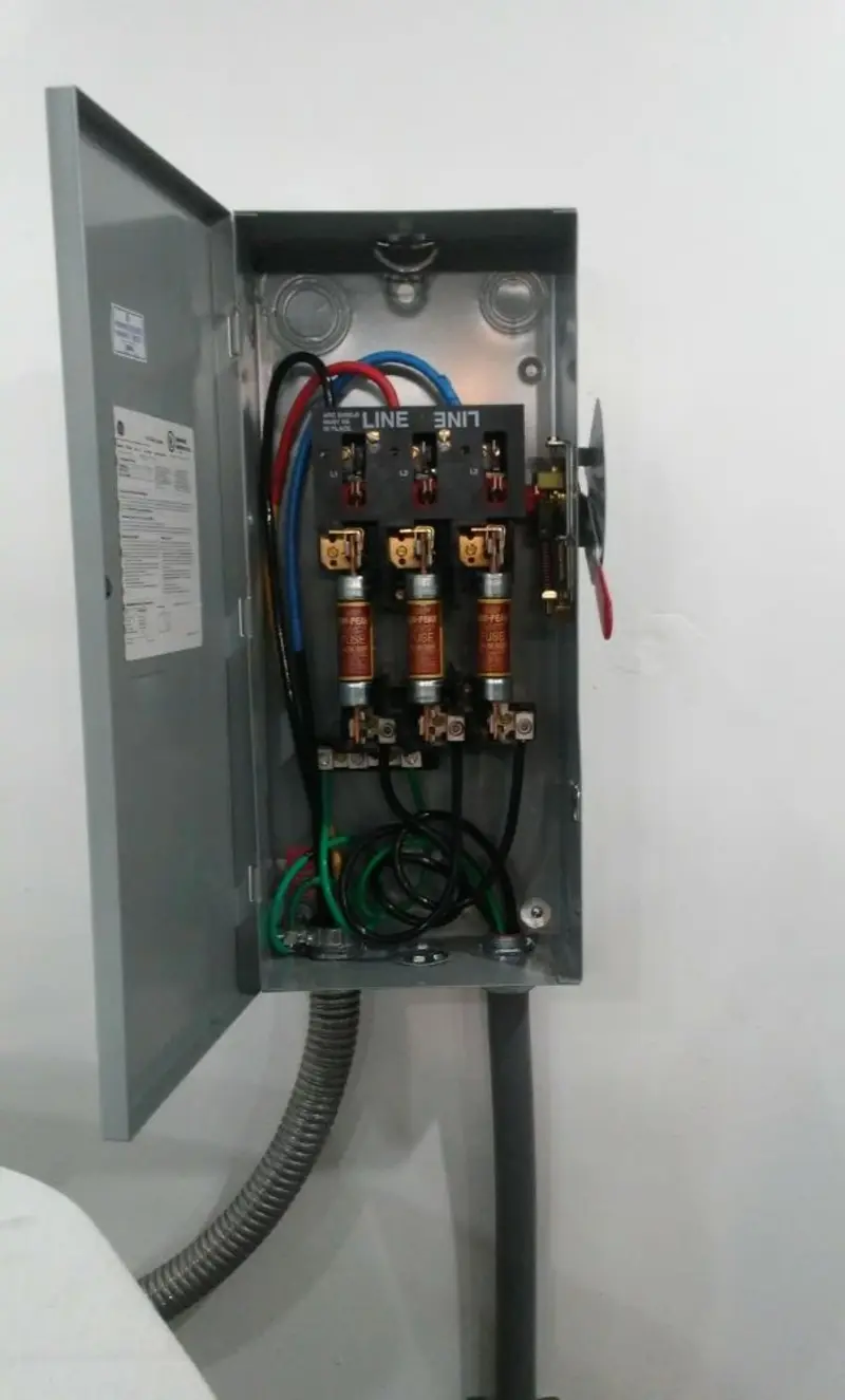 Three-phase disconnect switch installed for Electrical Wiring & Rewiring in Deerpark